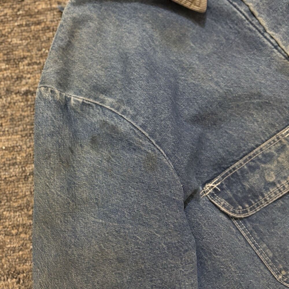 Vintage Big Ben USA Made Mens 48 Denim Barn Chore Coat Blanket Lined - Picture 11 of 16